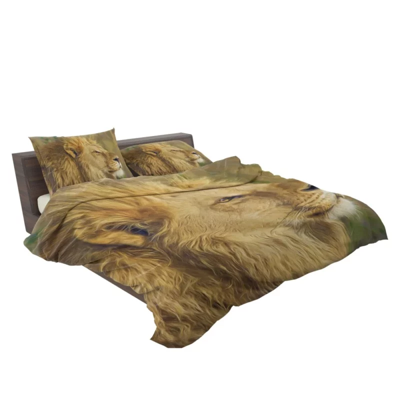 Lion in Oil Paint Filter Artistic Majesty Bedding Set 2