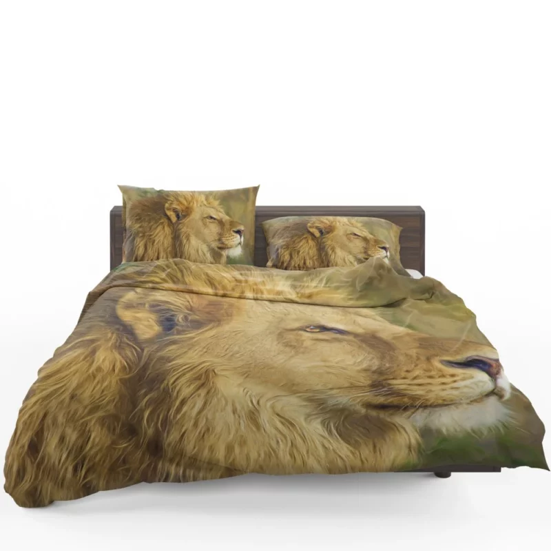 Lion in Oil Paint Filter Artistic Majesty Bedding Set