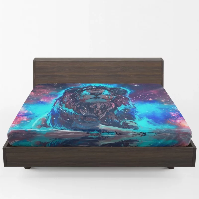 Lion in Regal Pose Fitted Sheet