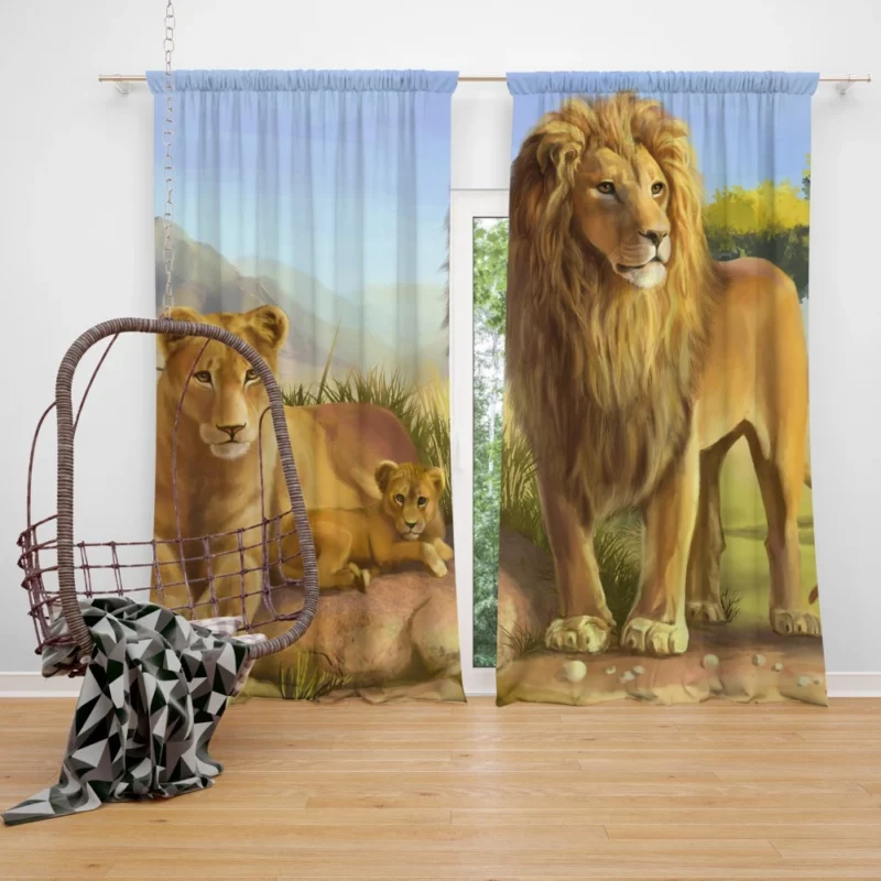 Lion of the Wilderness Curtain