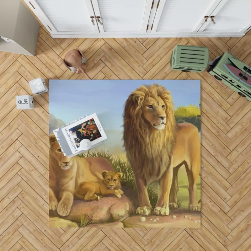 Lion of the Wilderness Rug