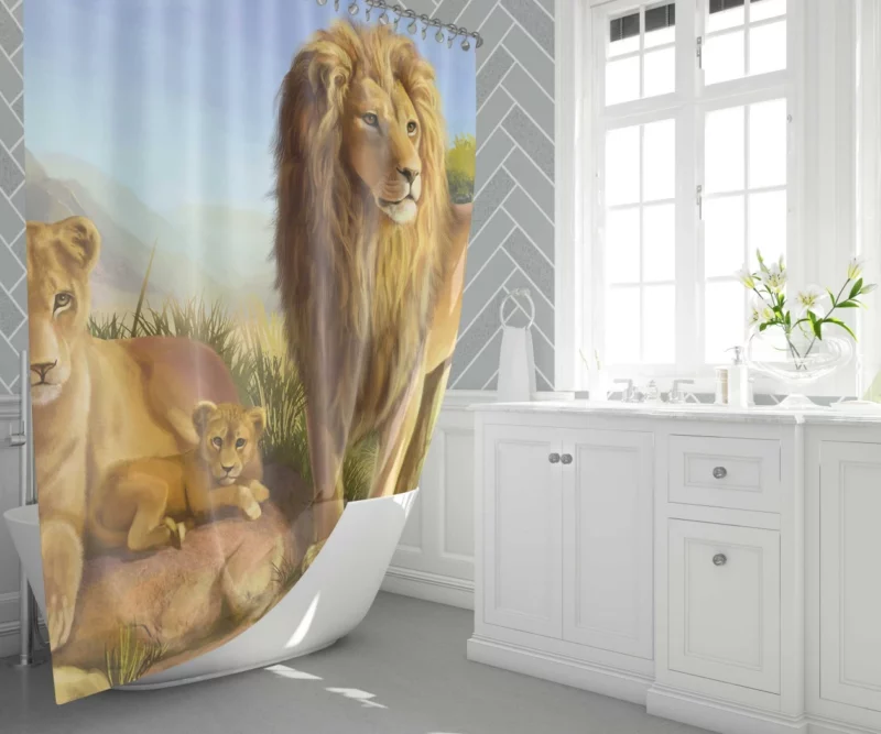 Lion of the Wilderness Shower Curtain 1