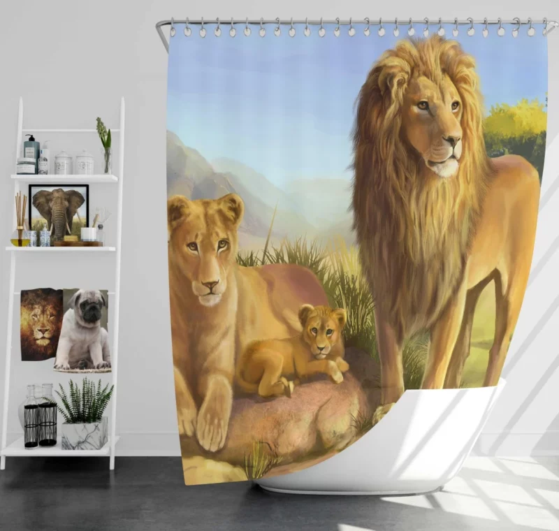 Lion of the Wilderness Shower Curtain