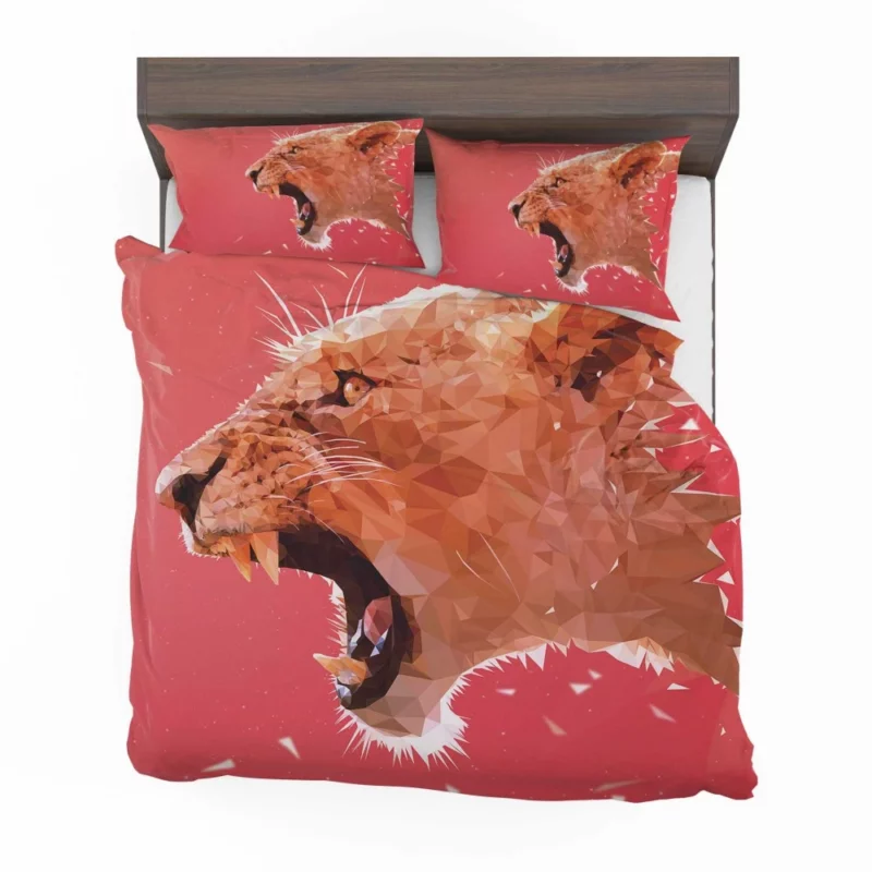 Lioness Aggressive Form Low Poly Marvel Bedding Set 1