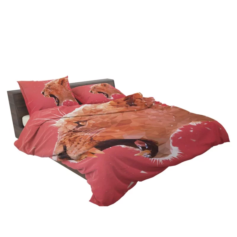 Lioness Aggressive Form Low Poly Marvel Bedding Set 2