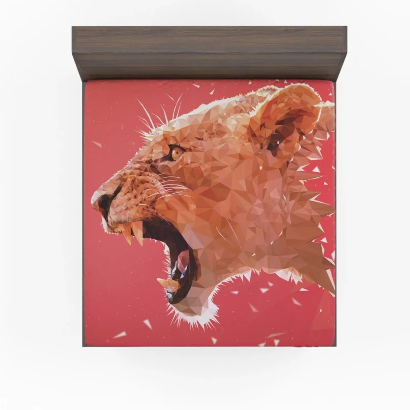 Lioness Aggressive Form Low Poly Marvel Fitted Sheet 1