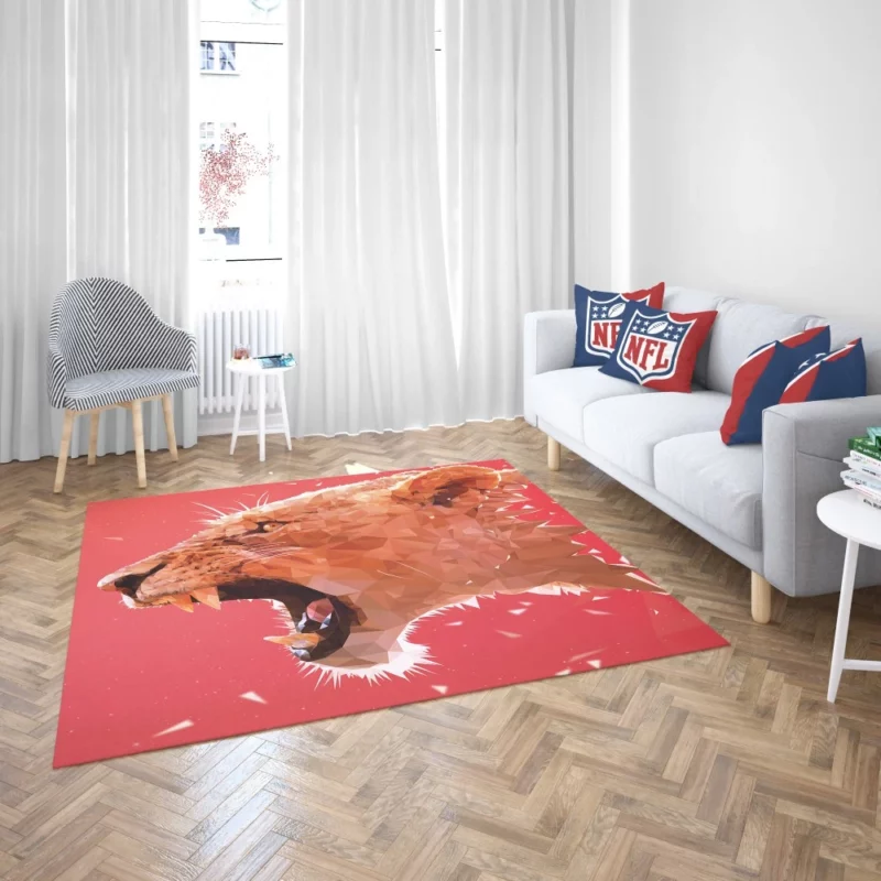 Lioness Aggressive Form Low Poly Marvel Rug 2