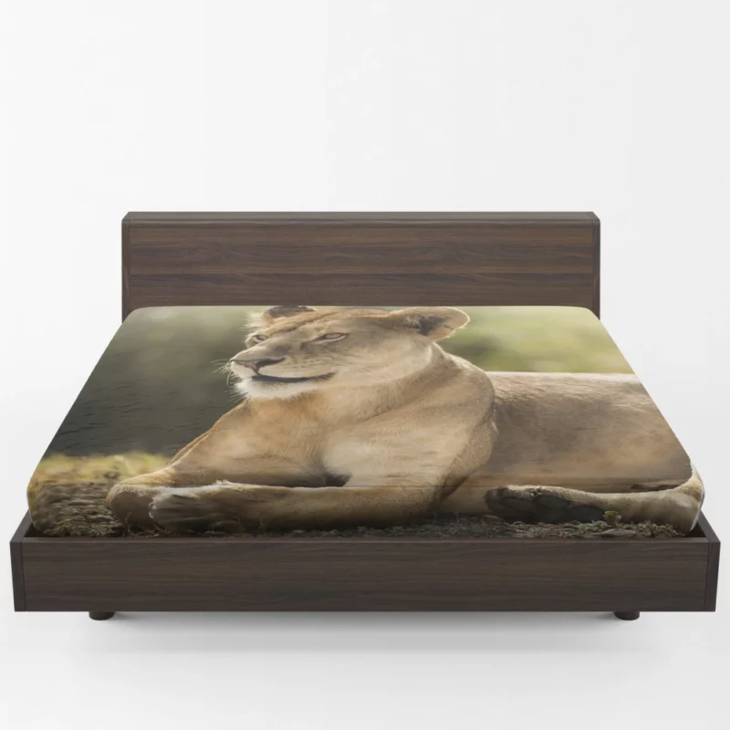 Lioness Grace Regal Wilderness Beauty Fitted Sheet