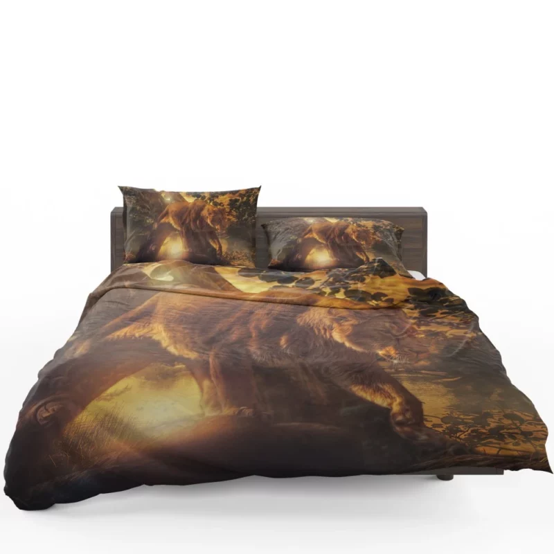 Lioness Vigil Guardian of Sunset Bedding Set