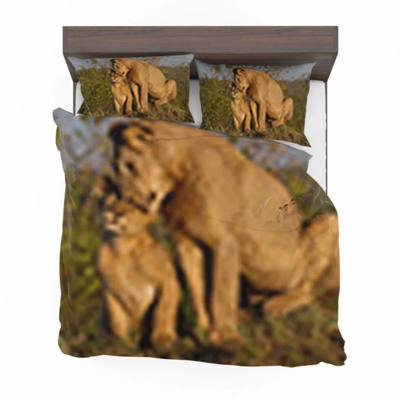 Lioness and Cub Loving Bond Bedding Set 1