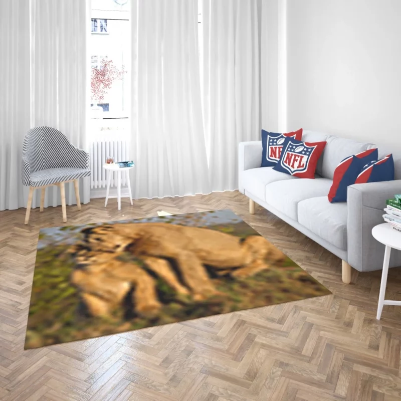 Lioness and Cub Loving Bond Rug 2