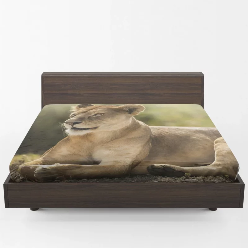 Lioness in the Wild African Essence Fitted Sheet