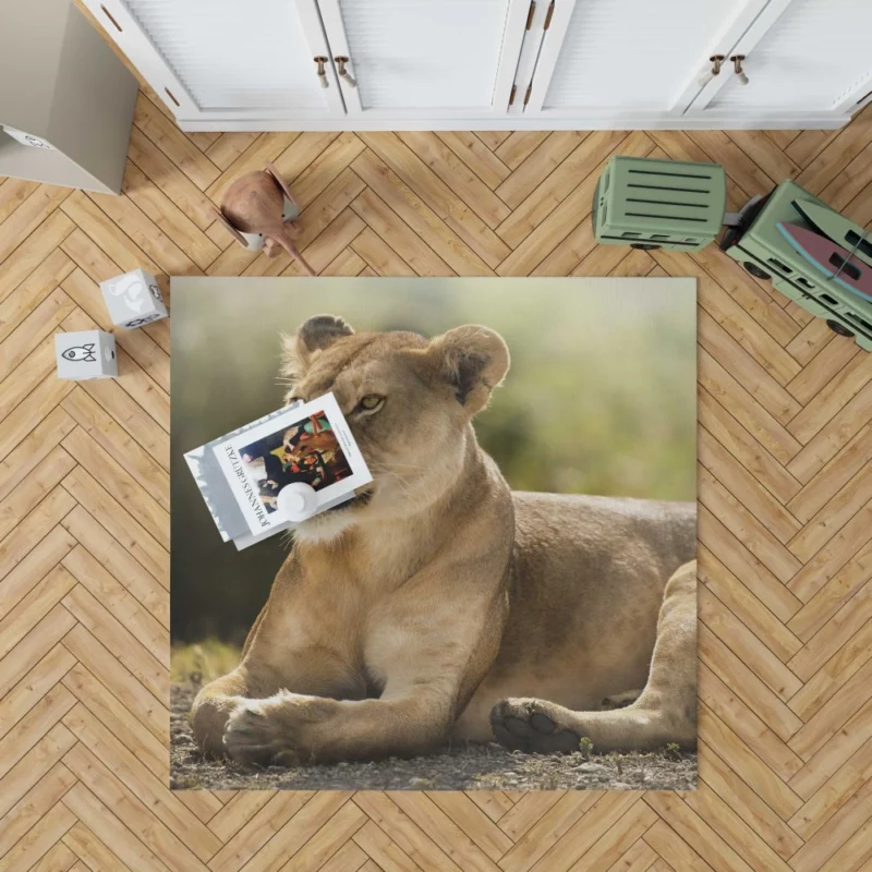 Lioness in the Wild African Essence Rug