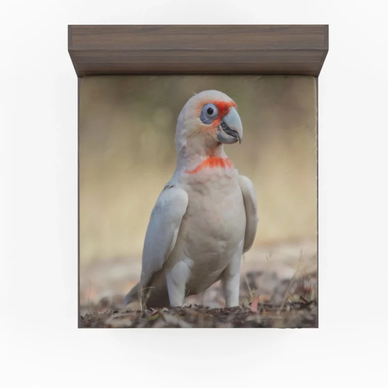 Long-billed Corella Playful Presence Cockatoo Delight Fitted Sheet 1