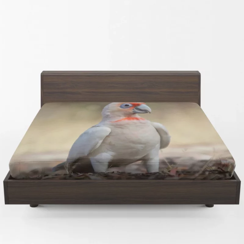 Long-billed Corella Playful Presence Cockatoo Delight Fitted Sheet