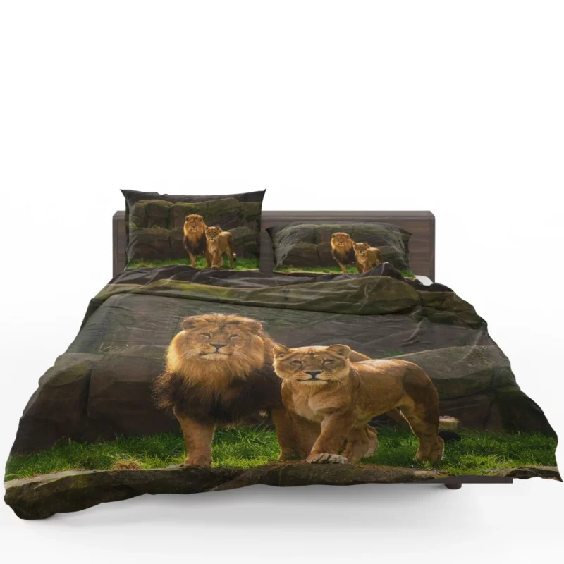 Loving Lion Pair Regal Bond Bedding Set