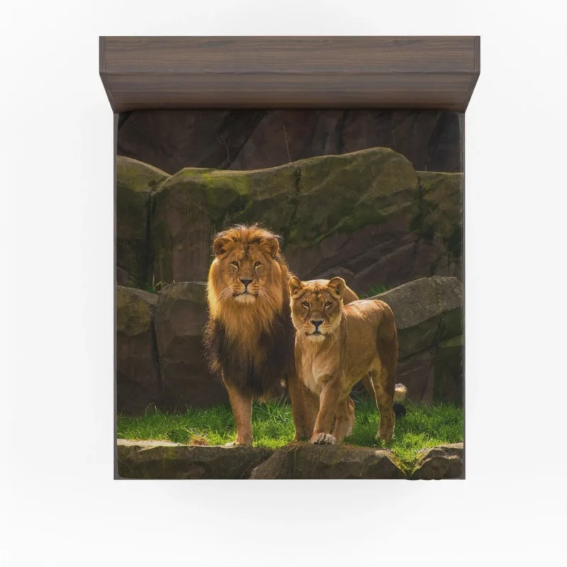 Loving Lion Pair Regal Bond Fitted Sheet 1