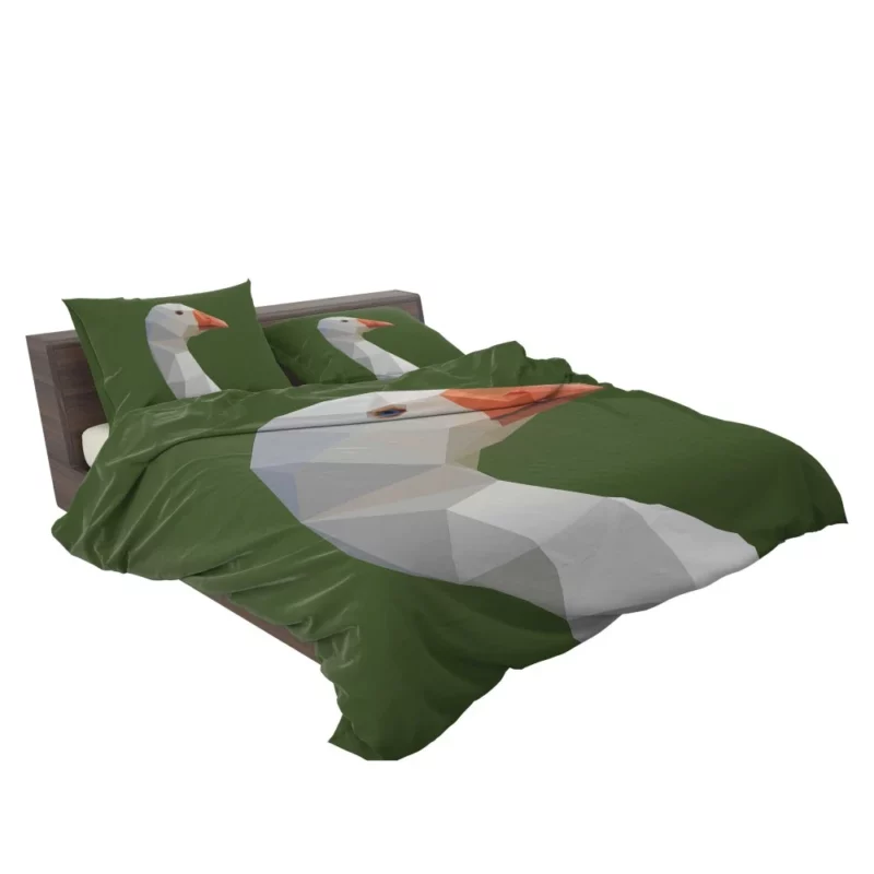 Low Poly Goose Geometric Grace Aerial Beauty Bedding Set 2