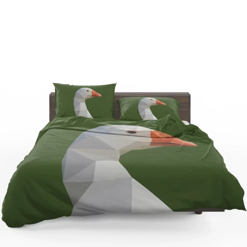 Low Poly Goose Geometric Grace Aerial Beauty Bedding Set