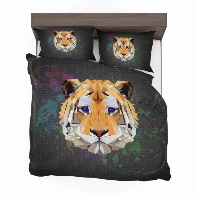 Low Poly Tiger Abstract Elegance Bedding Set 1