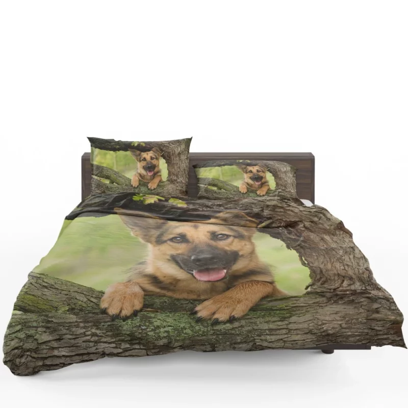 Loyal German Shepherd Furry Guardian Bedding Set