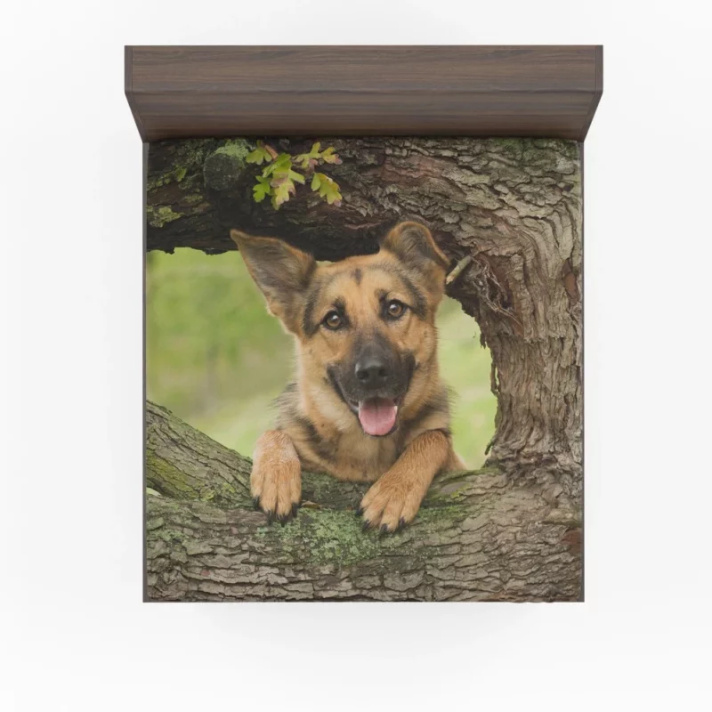 Loyal German Shepherd Furry Guardian Fitted Sheet 1