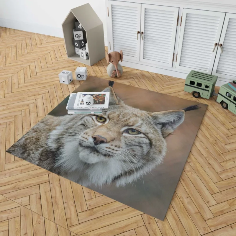 Lynx Cub Bokeh World Feline Curiosity Rug 1