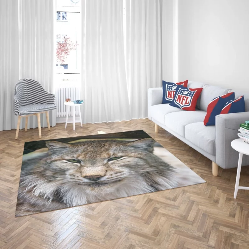 Lynx Enigmatic Stare Wilderness Elegance Rug 2