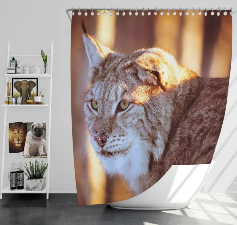 Lynx Primitive Shower Curtain