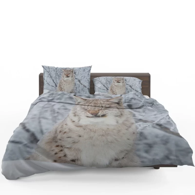 Lynx in Snow Winter Whimsy Bedding Set