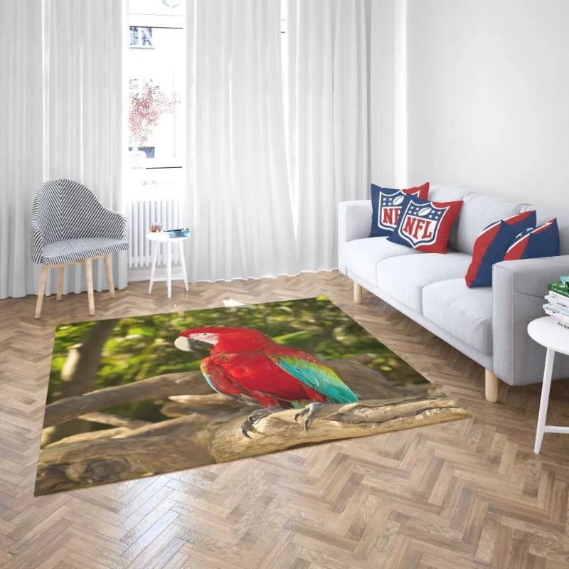 Macaw Colorful Splendor Parrot Delight Rug 2