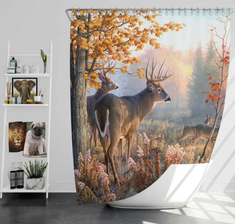 Majestic Buck Graceful Wilderness Beauty Shower Curtain