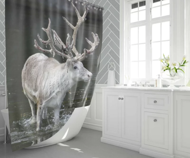 Majestic Deer Grace Shower Curtain 1