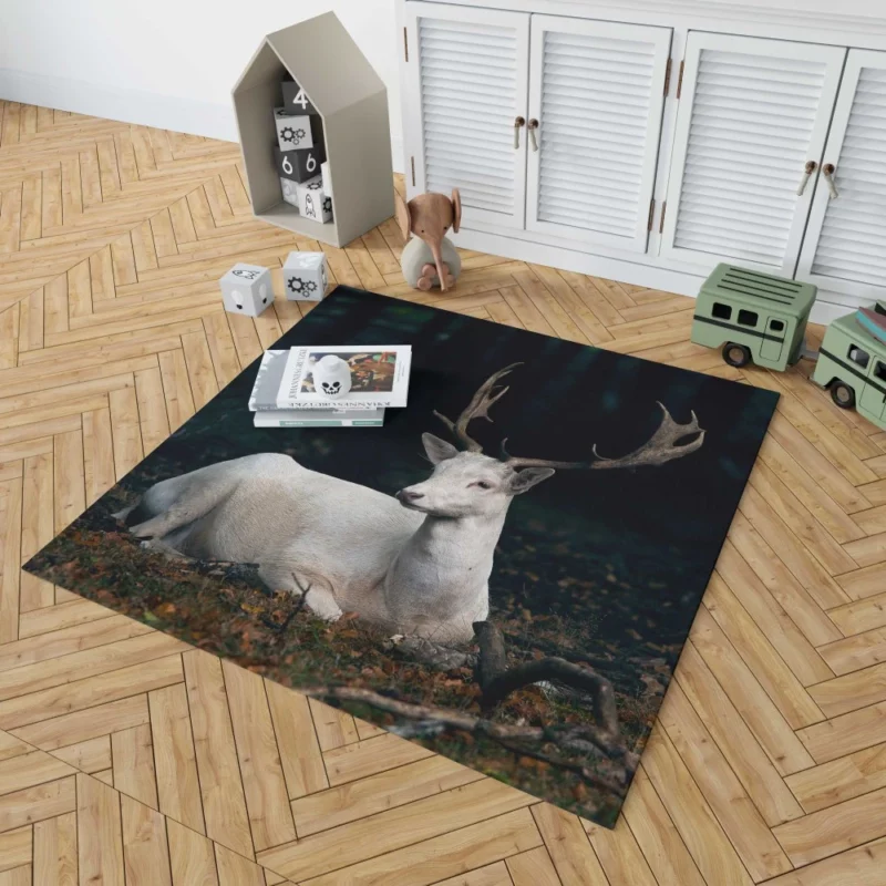 Majestic Deer with Impressive Horns Rug 1