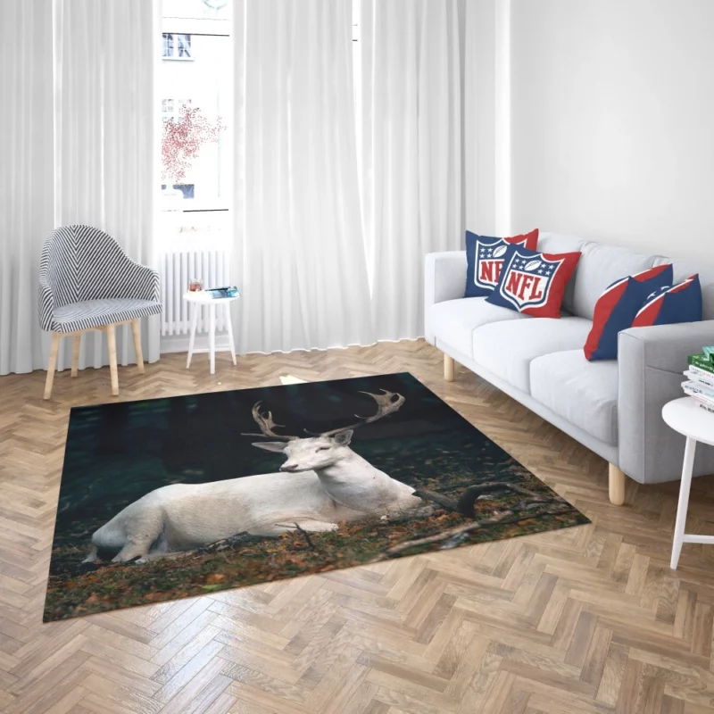 Majestic Deer with Impressive Horns Rug 2