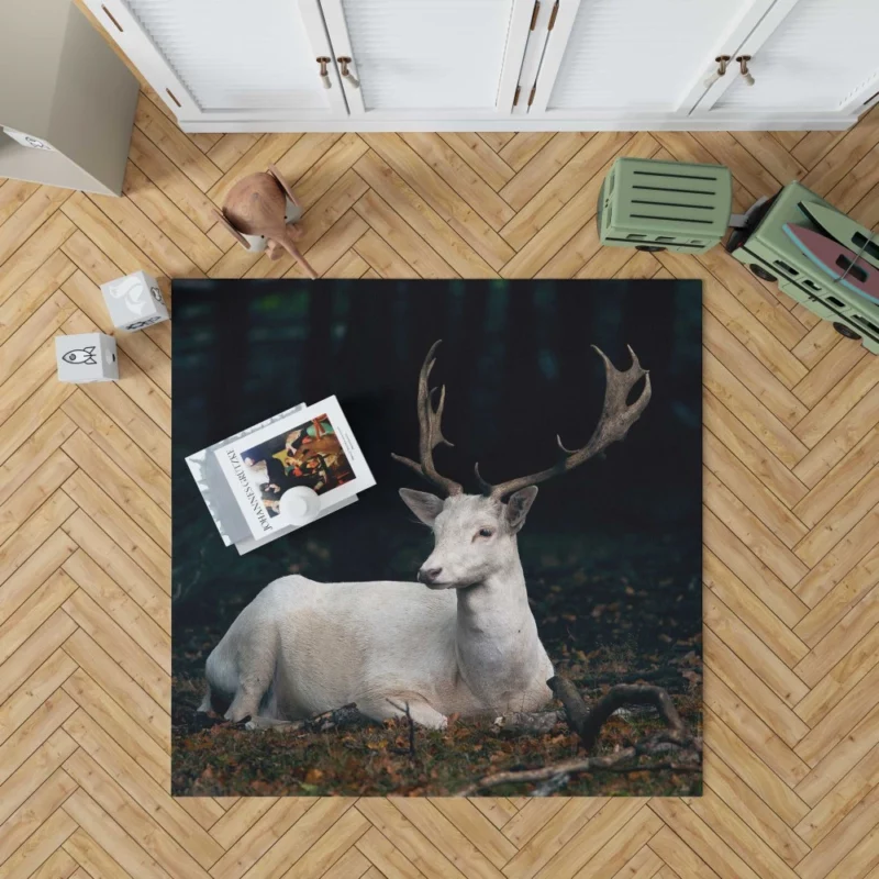 Majestic Deer with Impressive Horns Rug