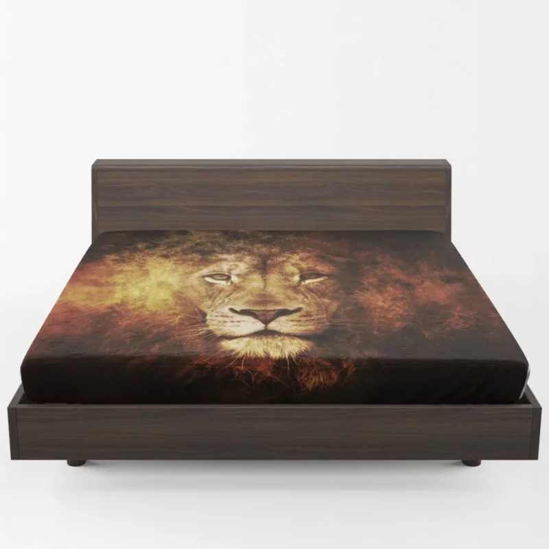 Majestic Dominance Lion Regal Rule Fitted Sheet