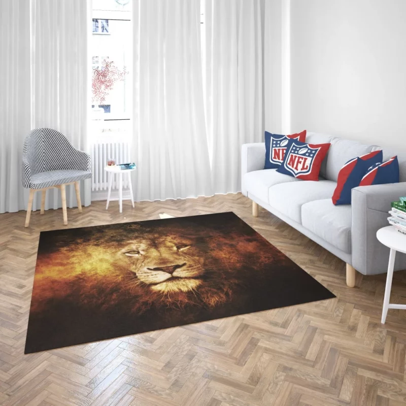 Majestic Dominance Lion Regal Rule Rug 2