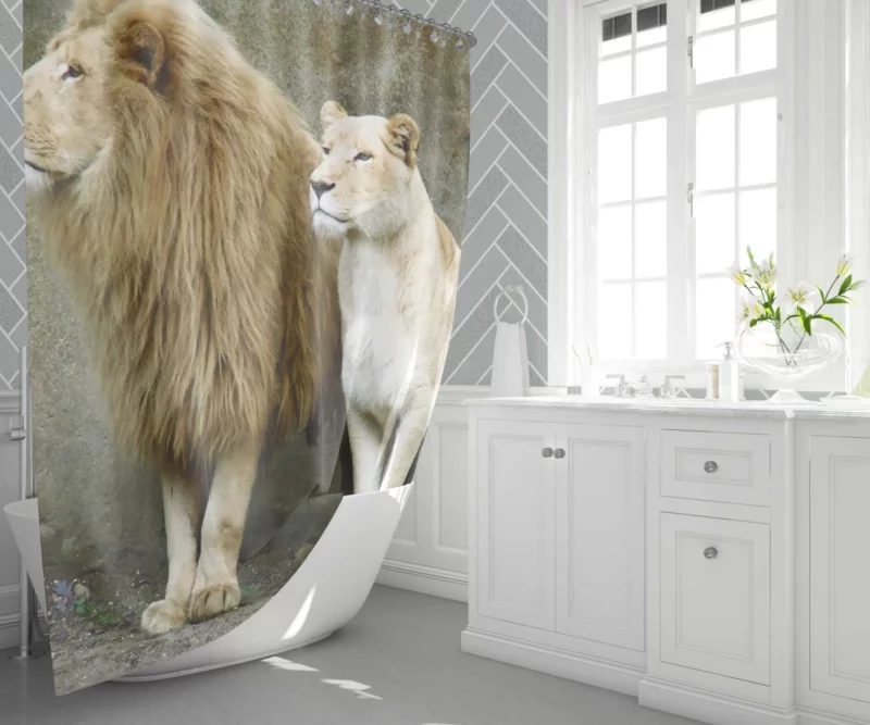 Majestic Dominion Lion Supreme Rule Shower Curtain 1