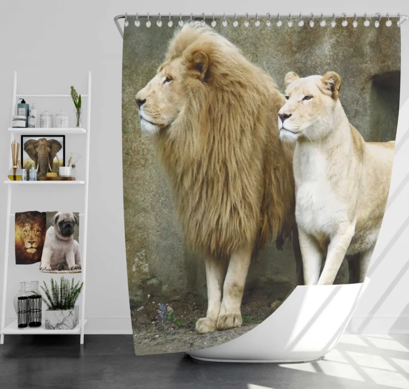 Majestic Dominion Lion Supreme Rule Shower Curtain