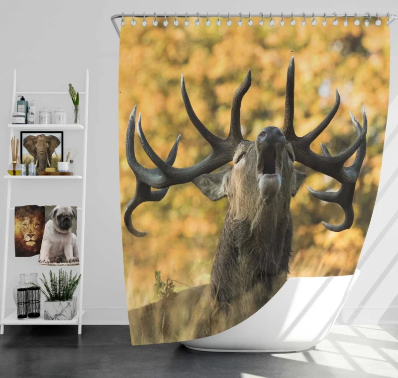 Majestic Elk Presence Wilderness Grace Shower Curtain