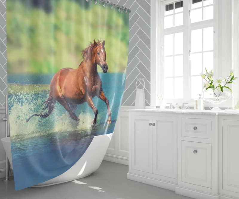 Majestic Horse Beauty Shower Curtain 1