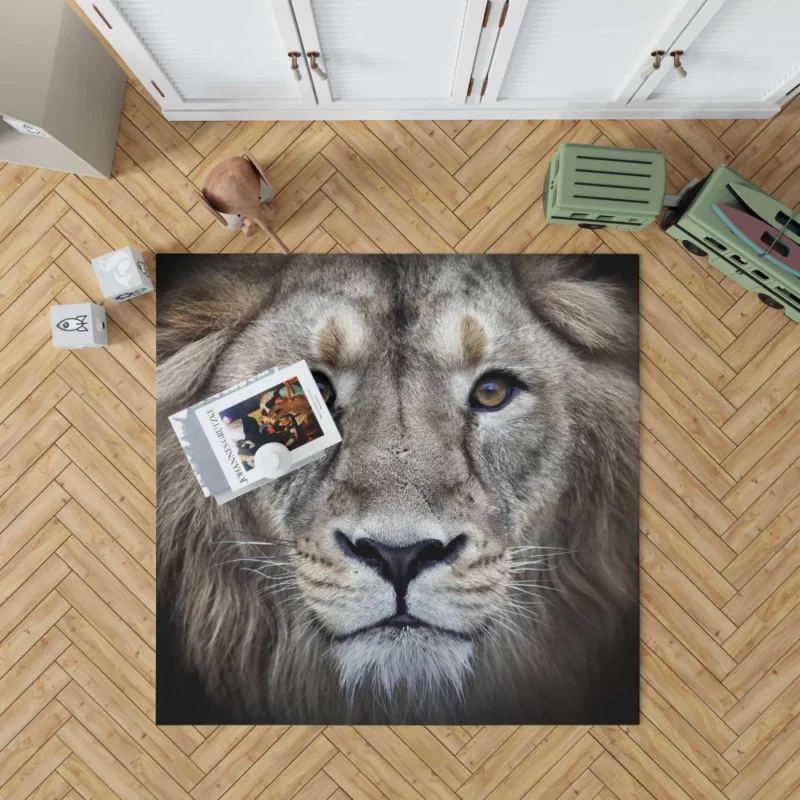 Majestic Lion Enigmatic Stare Rug