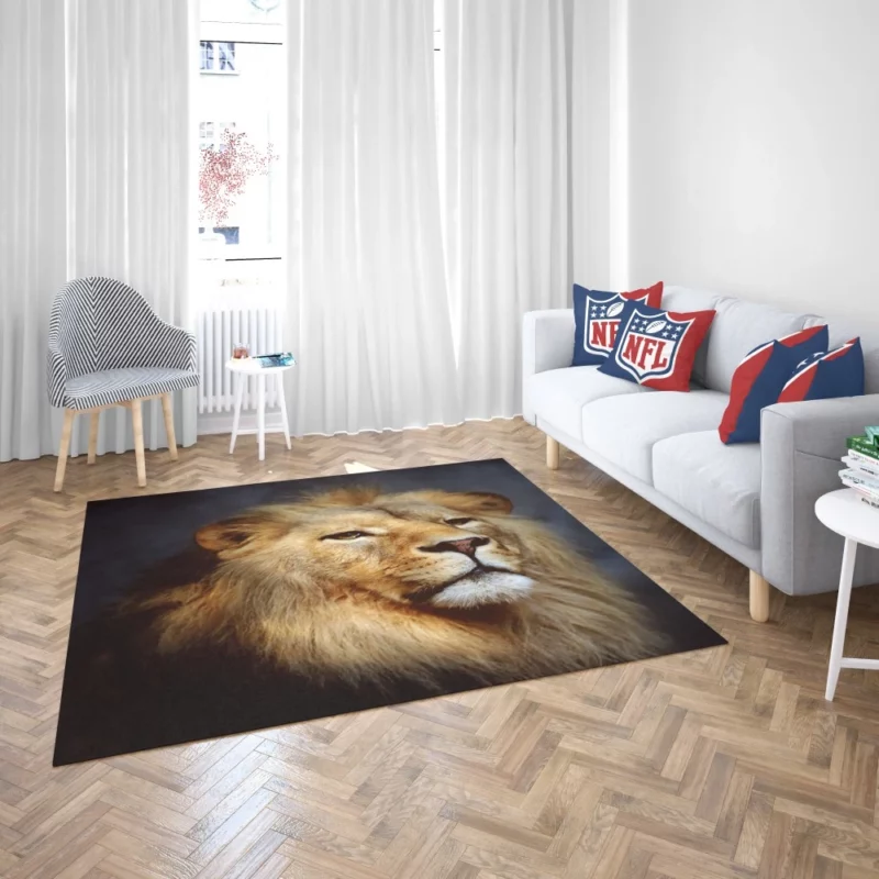 Majestic Majesty Lion Roaring Wilderness Rug 2