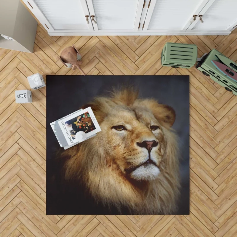 Majestic Majesty Lion Roaring Wilderness Rug