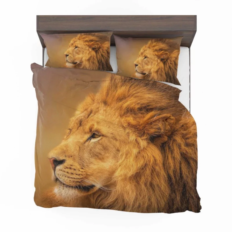 Majestic Male Lion Regal Gaze Bedding Set 1