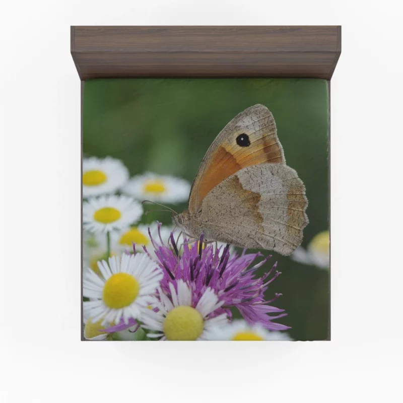 Majestic Meadow Brown Butterfly Fitted Sheet 1