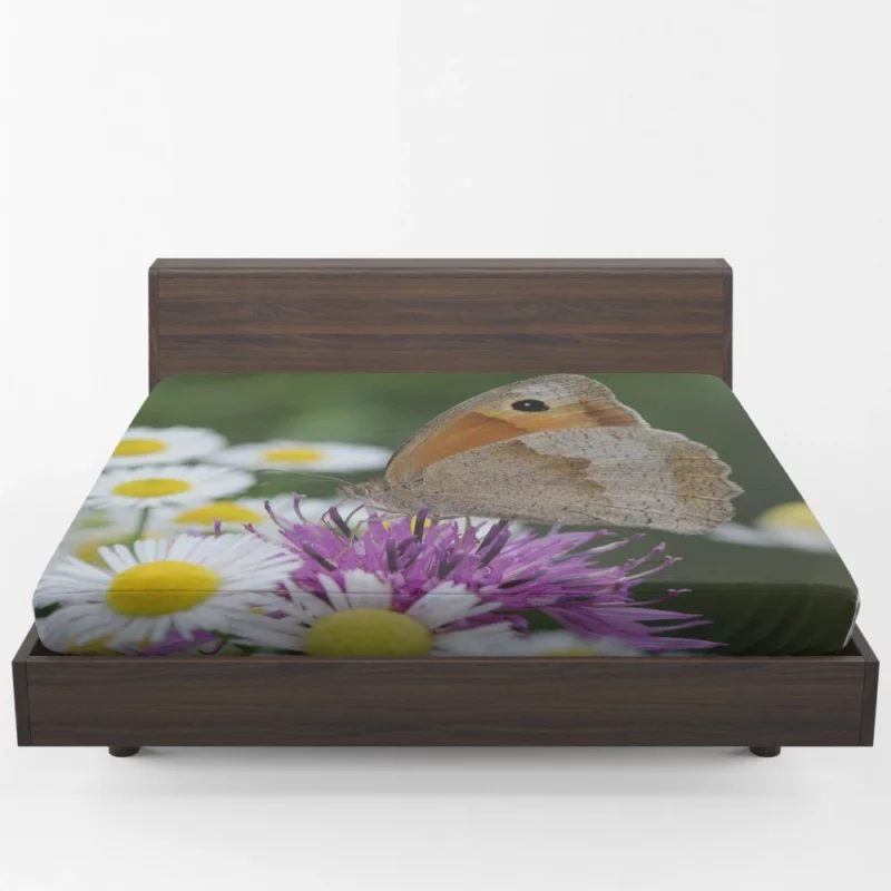 Majestic Meadow Brown Butterfly Fitted Sheet