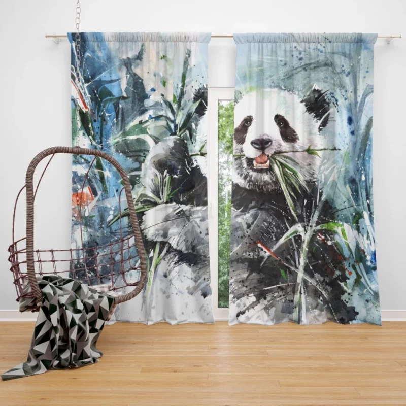 Majestic Panther Gaze Enigmatic Elegance Curtain