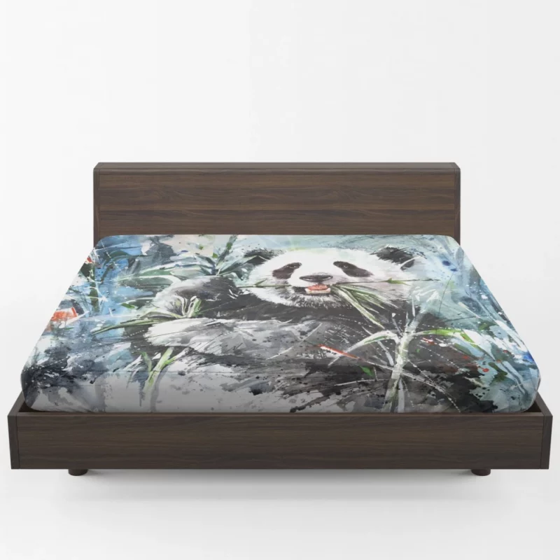 Majestic Panther Gaze Enigmatic Elegance Fitted Sheet